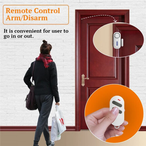 120DB Wireless Door/Window Security Alarm with Remote Control and PIR Magnetic Sensor 2