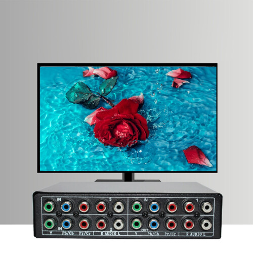 RGB Component  Selector 5 RCA 3-Way YPBPR Cable Component  AV Switcher for PS2   DVD Player TV 1