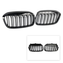 2PCS Gloss Black Front Kidney Grill Grille Fit for  2 Series F45 F46 2018-2021