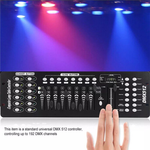 192 DMX Controller for Stage Lighting, 512 DMX Console for DJs, Lighting Control Equipment for Performances and Shows AU 1