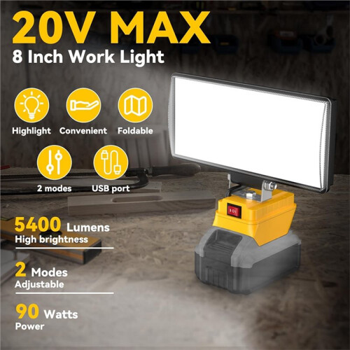 Outdoor Comping Led Light for  18V Battery Spotlight Work Light Handheld Fishing Lamp 2