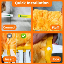 30 Pack 360 Duster Refills with 1 Short Handle Long Handle for Duster, for Cleaning Pet Hair, Home, Blinds