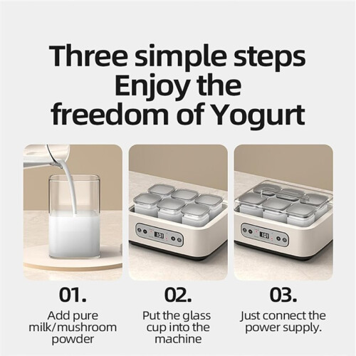 Automatic Yogurt Maker Adjustable  & Temp Control  Electric Yogurt Maker Natto Rice Wine Ferment Machine AU Plug