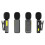 One-to-Two Slider-Type  Noise Reduction Mic Manual Three-Level Noise Reduction Wireless Lapel Mic A 2