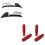 4Pcs Red Aluminum Bolt- Replace Door Lock Knobs with Bumper Lip Spoiler Sticker Wheel Eyebrow  Canard Splitter 2