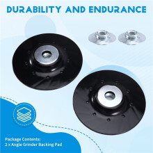 2PCS Angle Grinder Backing Pad Compatible with , , BHA , 4.5" X 5/8"-11 Angle Grinder Ribbed Backing Pad