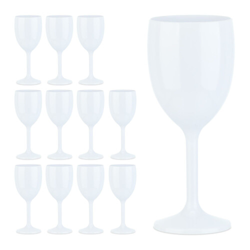 Pahare de vin din plastic - set de 12