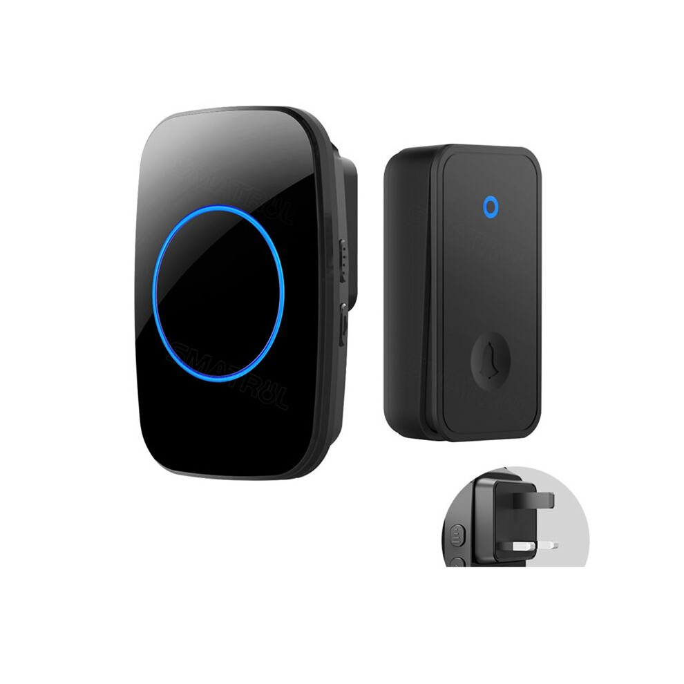 Self Powered Wireless Doorbell No Battery Waterproof Door Bell Chime Ring For Kids Elderly Caller Uk Plug 4713031958313