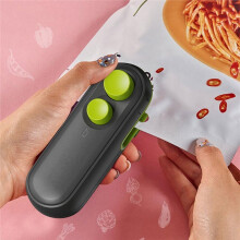 Machine à Sceller les Aliments Électronique + Ouvre-Boîte - Ensemble Rechargeable - Pince de Scellage - Machine à Sceller Compacte