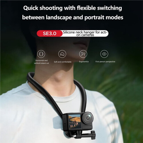 Silicone Neck Holder Chest Mount for  Poeket 3 Action Camera Accessory 1