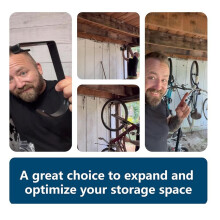 Bike Hooks for Garage Ceiling Mount Rack.4X8 Overhead Garage Storage Rack for Ceiling Hanging Bicycle Shelves 4pcs