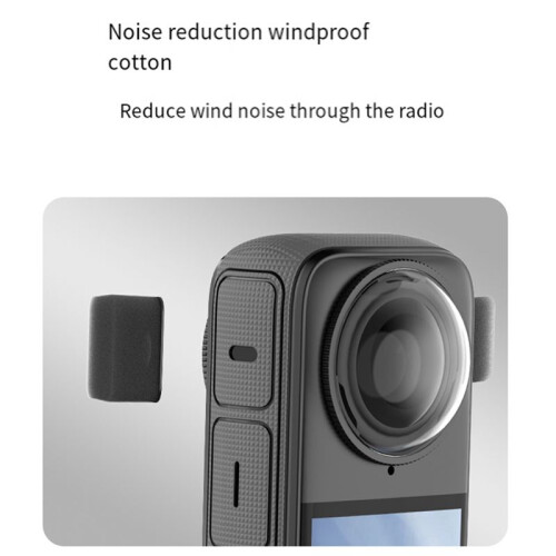 Suitable for X4 Windproof Sponge Action Camera X3/X2 Noise Reduction Windproof Case 1