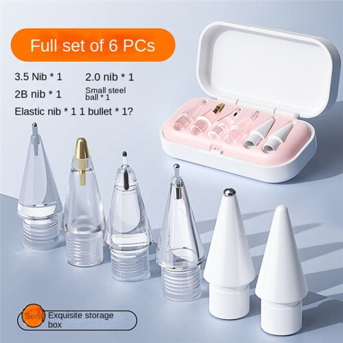 Replacement Pencil Tips 6 Pcs Thin Soft Nibs for  Pro Pencil 1/2 Pro Stylus Fine Nib 1