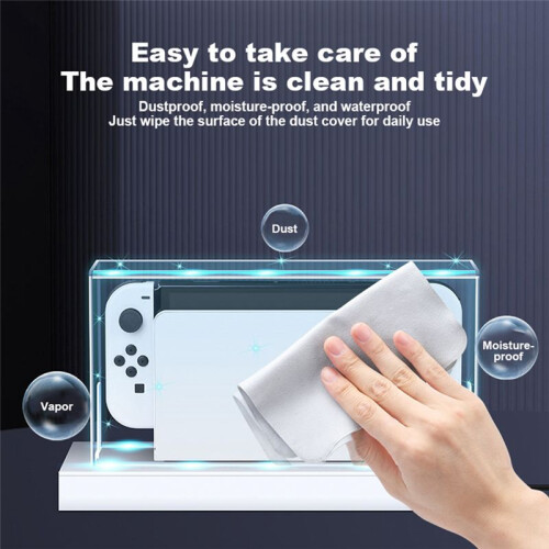 Base Clear Dust Cover for   Protective Sleeve Case Acrylic Display Box Shell for  OLED Console(B) 1