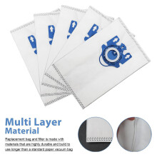 8 Pack Vacuum Bags 28x18cm, Red/Blue, 99% Filtration for S8340/S838