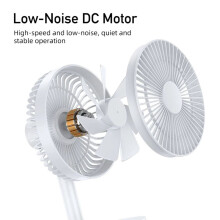 Summer New Desktop Small Fan Usb Home Digital Display Office Desktop Night Light Electric Fan White