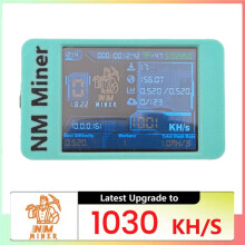 NM MINER+ BTC 1030KH/S Harshrate Bitcoin Crypto Solo Lottery Miner 2,8 Inch Smartdisplay met Shell NerdMiner