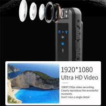 Brottsbekämpande Inspelare HD1080P Liten Utomhussportkamera Infraröd Nattseende Miniatyrvideokamera
