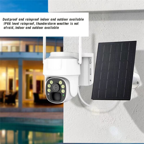 10W 5V Solpaneler för Säkerhetskameror Laddade Batterikameror Justerbar Strömförsörjning för Säkerhetskamera 1