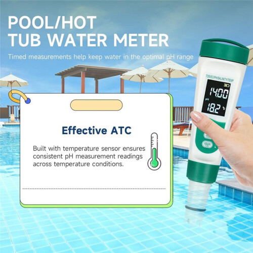 5-in-1 Digital PH Meter, Voice Water Quality Tester, PH/EC/TDS/Salinity/Temp Meter, TDS Meter for Drinking Water Pool 1