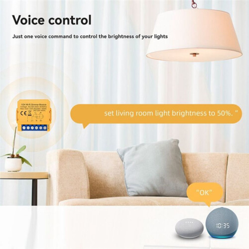 Tuya WiFi Dimmer  Module  Home DIY Breaker Supports 2 Way Control Supports Voice Control APP Control 2