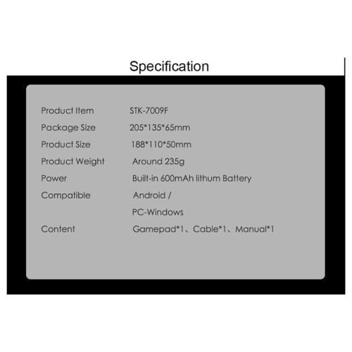 STK-7009F Mobile Game Controller for  and Android with RGB Light,for  PS Remote  for  Cloud and More 1