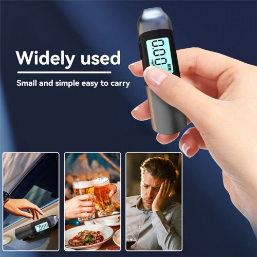 Digital Alcohol Tester USB Rechargeable High Precision Breathalyzer Alcometer LCD Display Professional Portable 2