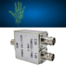 5MHz-1000MHz RF Power Splitter 1 to 2 Power Divider Combiner SMA Connector for Wireless Communication SMA