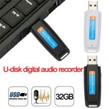 Unidad Flash USB Grabadora de Audio Digital DictáFono BolíGrafo de Voz USB Disco U PortáTil Soporte MáXimo Tarjeta de Memoria de 32 GB ()