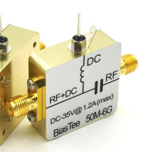 50M-6GHz Bias Tee RF Feed Biaser Coaxial Feed BiasTee Box for HAM Radio SDR Antenna Spectrum Analyzer Signal Source