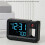 Digital Multifunctional Projector Alarm Clock Simple LCD Electronic Clock Bedside Alarm Table Mute Alarm Clock Black 4
