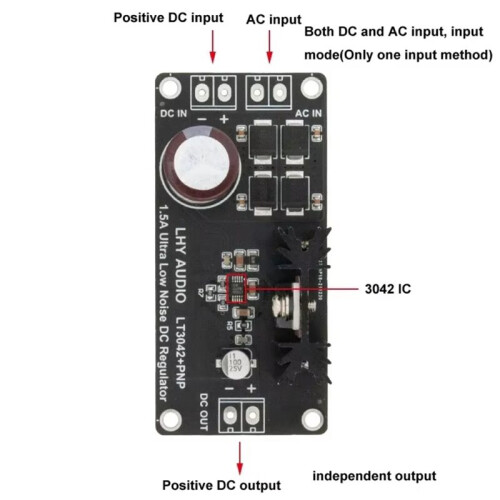 LT3042 Regulated Low Noise High-Precision Linear Positive Voltage  Power Supply Upgrade DAC 12V 2