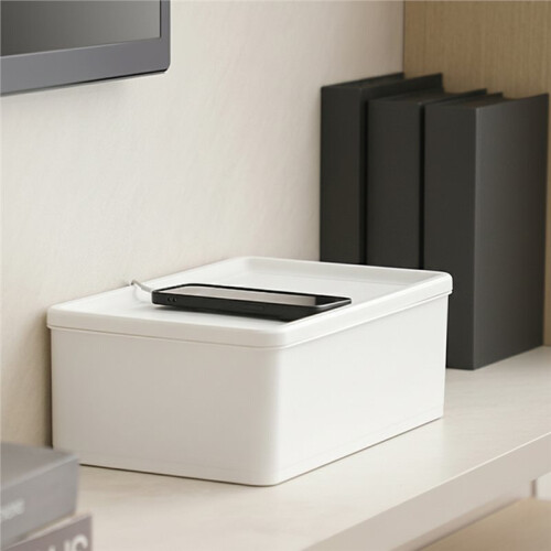 1pcs Power Cord, Wire Storage Box, Power Strip, Safety Box, Desktop Cover, Artifact, Data Cable Socket, Junction Box 1