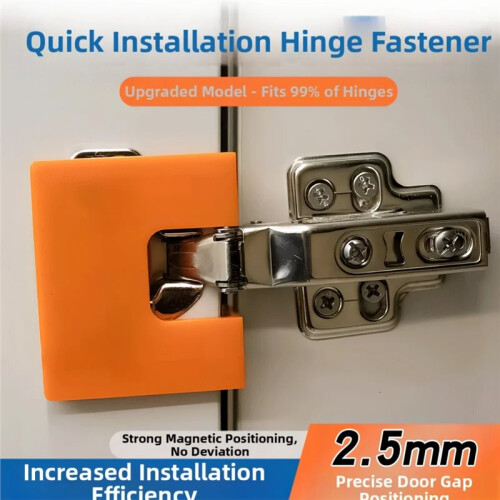 Heavy Duty Cabinet Hinge Installation Clips with Magnetic Positioning for Quick Setup and 2mm Accurate Door Alignment 1