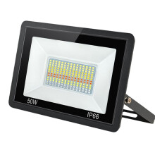 50W RGB LED Floodlight Outdoor IP66 Waterproof Color Changing Floodlight Festival Landscape Decorative Lights EU Plug