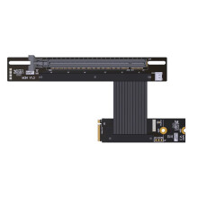 PCIe X16 to M.2 NVMe Extension Cable 90 Turn Card Extender for M.2 NVMe Key-M SSD Extension Gen4x4 M43UL