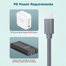 Câble D'Alimentation Starlink , Câble D'Alimentation USB C Vers CC 3 en 1 pour Starlink  5,5 X 2,1 mm 20 AWG.