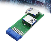 Placa Base Hembra de 20 Pines para Receptor de Satélite SK210a, Extensión de 1 A 2 Puertos, Tarjeta Externa con Adaptador USB 3.0 Integrado.