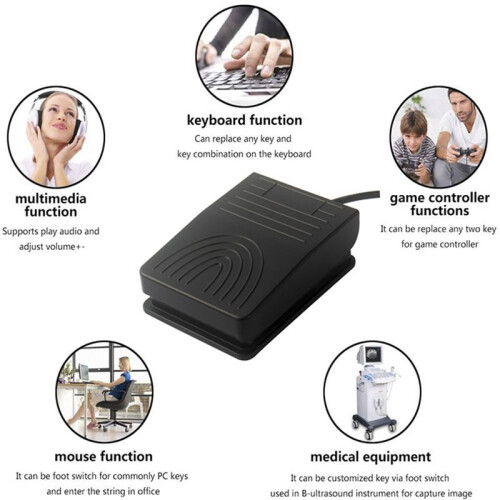 USB Foot Pedal Control  PC Game Pad USB Pre-Program Keyboard Mouse Adapter for Computer String Ultrasound Image 1