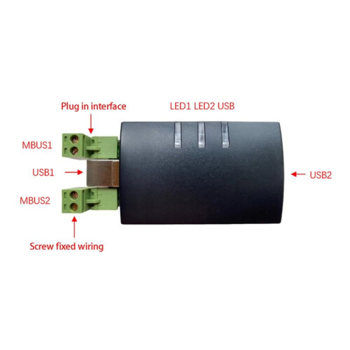 Isolado para MBUS para USB Master Converter M-BUS Data Field Debugging Test Communication para Medidor de Eletricidade 2