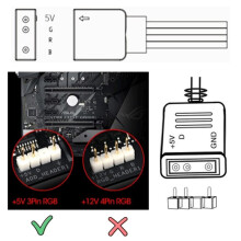 2 Cabos de Extensão 1 para 2, 5V 3 Pinos Fêmea para SM 3 Pinos Macho, Divisor de Ventoinhas ARGB para Ventoinhas RGB e Fitas de LED