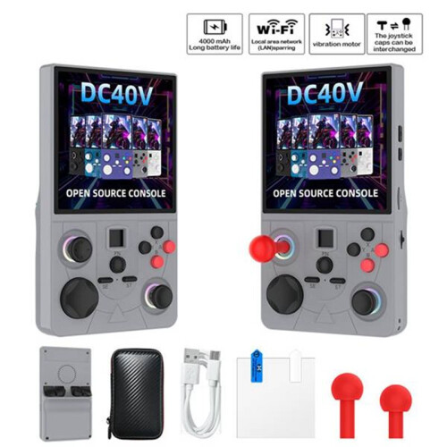 Console de Jeu Portable Rétro DC40V Linux WiFi GamePad avec Éclairage RGB, Écran IPS 4 Pouces, Compatible avec  de 30 Émulateurs A 1