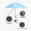 Pince à parasol pour poussette bleue, version grande, 85 cm 5