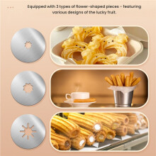 Home Churros Maker Machine for Spanish Fried Dough Sticks Dessert Kitchen Gadget Easy Clean Latin American Snack 3pc