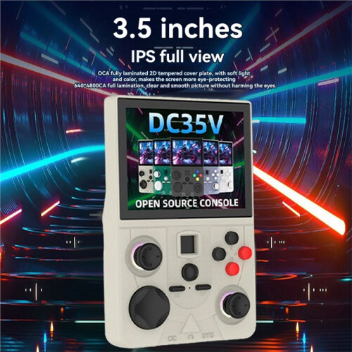 DC35V Retro Handheld Game Console 3.5Inch IPS Screen Replaceable Joystick Pocket Video Player Supports 30+ Emulators A 2