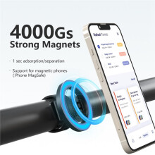 Magnetic Phone Holder Stand with Silicone Strap Strong Magnets for Pram Cart Universal for Smartphone
