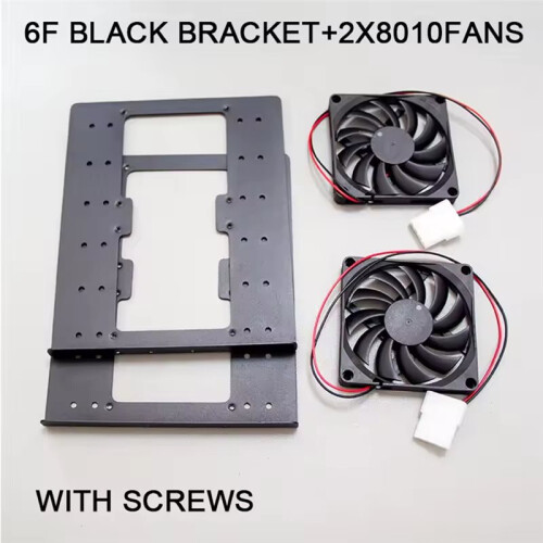 Chassis Built-in 6F Mechanical Hard Disk Bracket 3.5 Hard Disk Superimposed Expansion Fan Cooling for PC Case Black,A 1