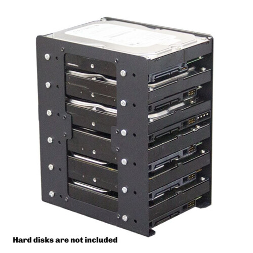 Chassis Built-in 6F Mechanical Hard Disk Bracket 3.5 Hard Disk Superimposed Expansion Fan Cooling for PC Case White,A 2
