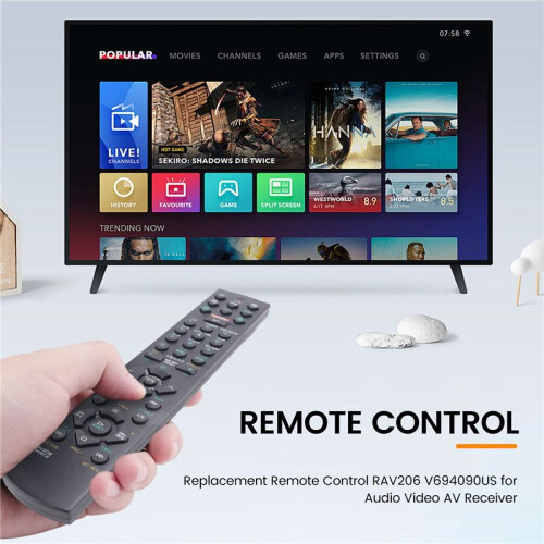 New Replacement Remote Control RAV206 V694090US for  Audio Video AV Receiver 2