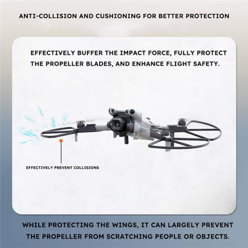 4Pcs Quick-Release Propeller Guard for   5 Pro,Removable Blade Protector Full Protection Black with Tripod 2